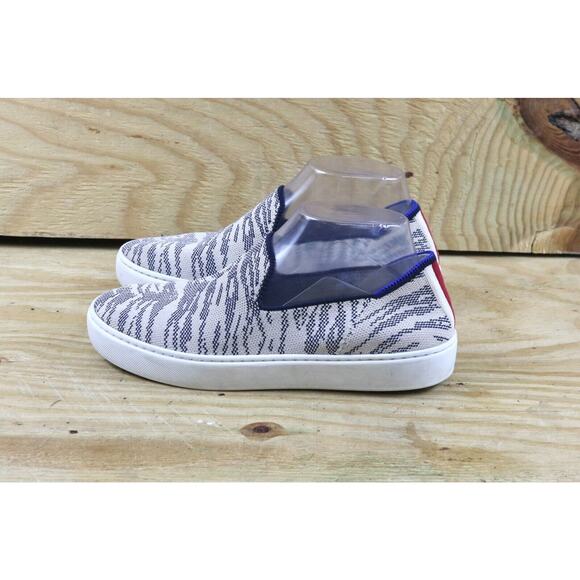 Rothy's Shoes 7.5 Womens Animal Print Maritime Tiger Slip On Sneakers Athletic - Picture 1 of 8